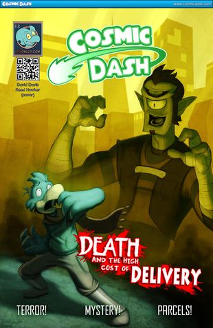 Comicadia | Cosmic Dash Volume 1, Chapter 2: Death and the High Cost of Delivery  | Spinwhiz Comics