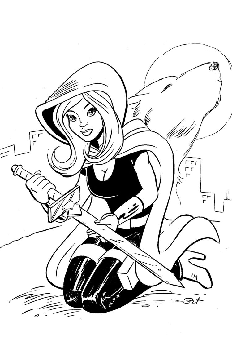 huntress coloring pages