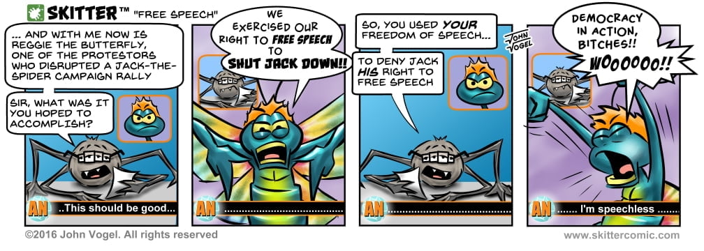 Skitter Comic | Free Speech #125 | Spinwhiz Comics