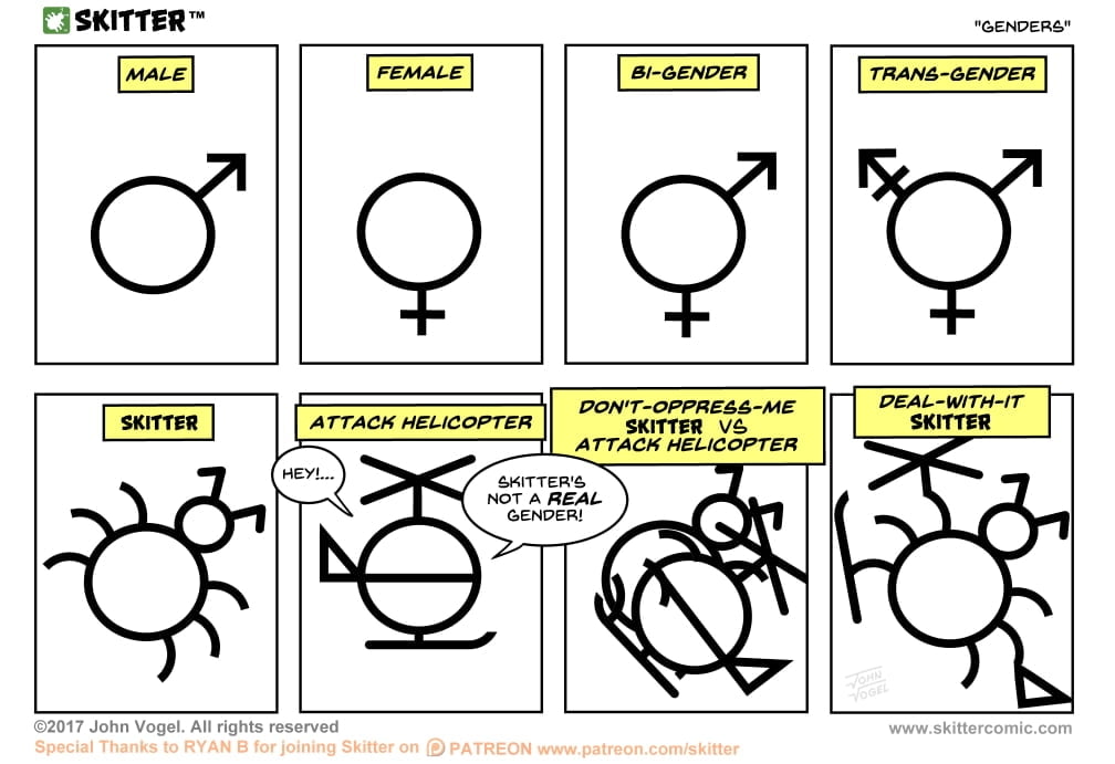 Skitter Comic | Genders #235 | Spinwhiz Comics