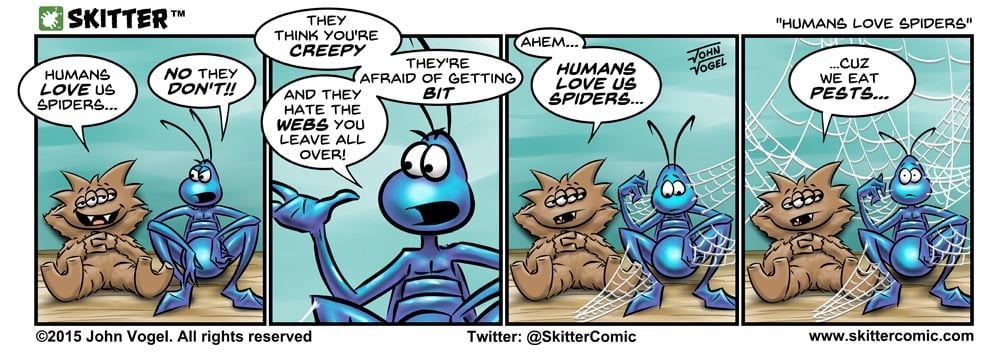 Skitter Comic | Humans Love Spiders #49 | Spinwhiz Comics