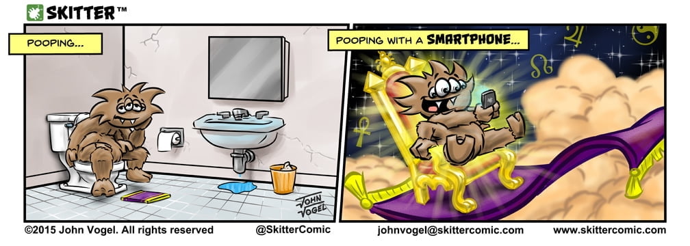 Skitter Comic | Pooping With A Smartphone #20 | Spinwhiz Comics