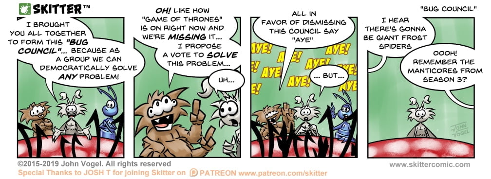 Skitter Comic | Bug Council #404 | Spinwhiz Comics