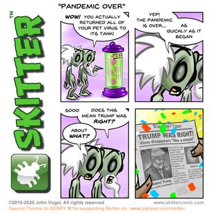 Skitter Comic | Pandemic Over #530 | Spinwhiz Comics