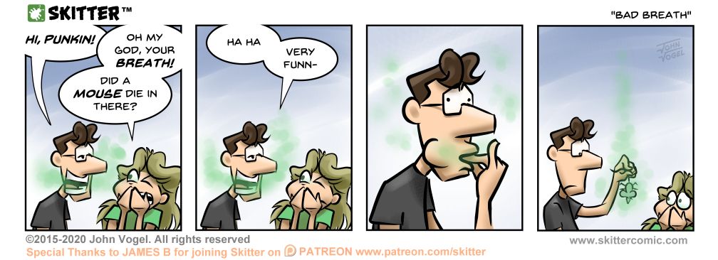 Skitter Comic | Bad Breath #574 | Webcomic | Spinwhiz Comics