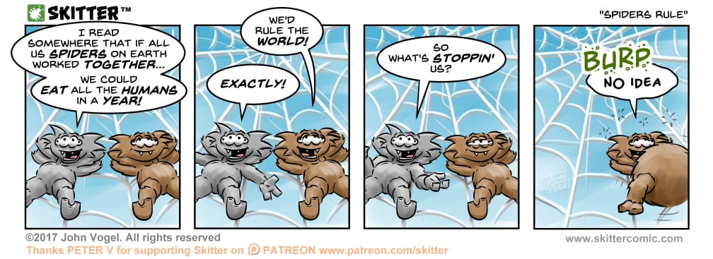 Skitter Comic | Spiders RULE #230 | Spinwhiz Comics